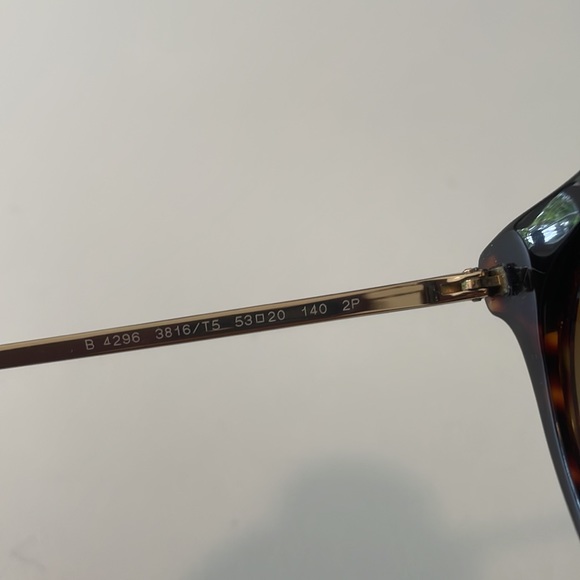 Burberry Round Havana Gold B4296 3816/T5 53-20-140 Women's Sunglasses - Picture 10 of 16